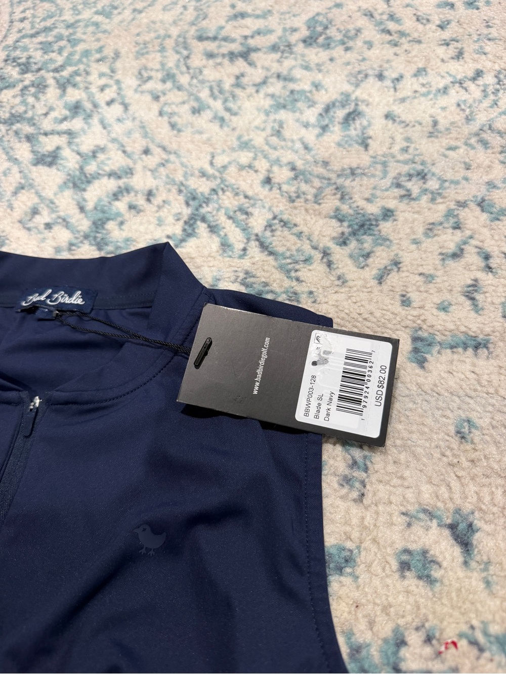 Bad Birdie Women's Navy Sleeveless Zip Golf Tank - Picture 2 of 2